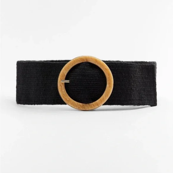 Zara | Accessories | Nwot Zara Black Wide Belt With 